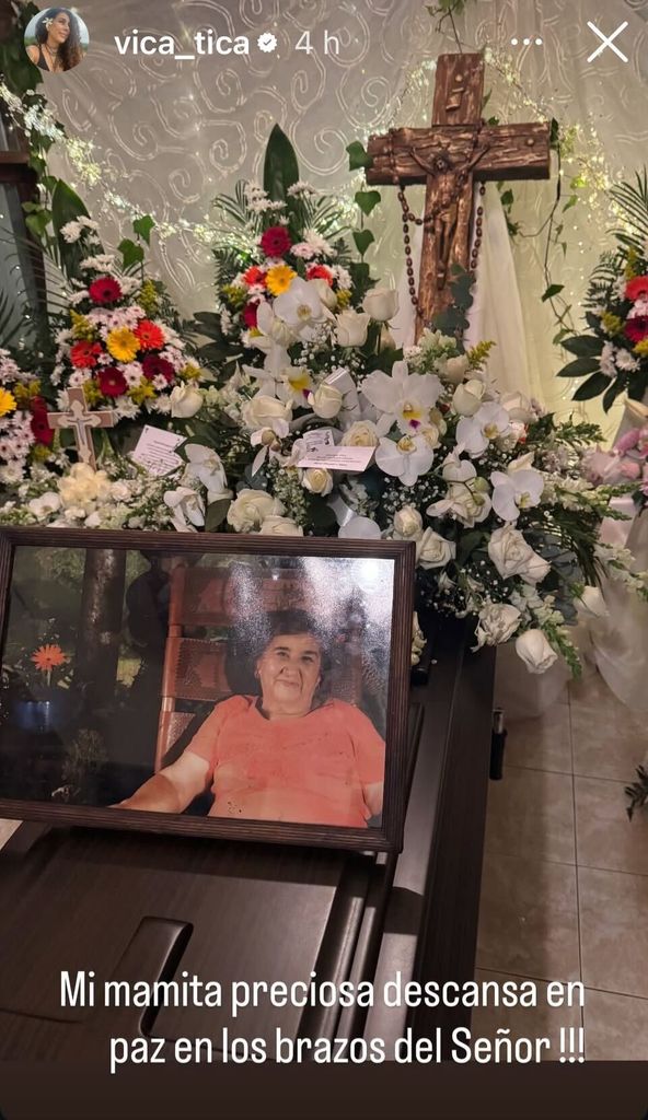 Vica Andrade comunicó la muerte de su mamá