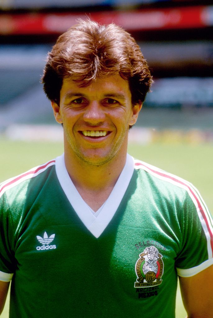 Javier Aguirre, como jugador de la Selección Mexicana, fotografiado en febrero de 1985.