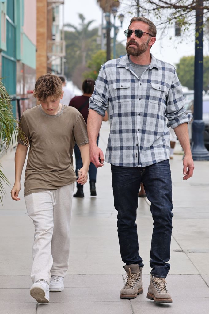 Ben Affleck con Samuel, el menor de los hijos que comparte con Jennifer Garner.