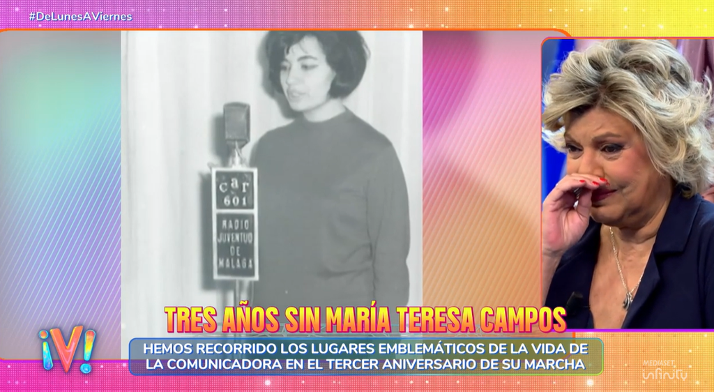 Terelu Campos, sin poder contener las lágrimas, en el emotivo tributo que hizo '¡De Viernes!' a su madre
