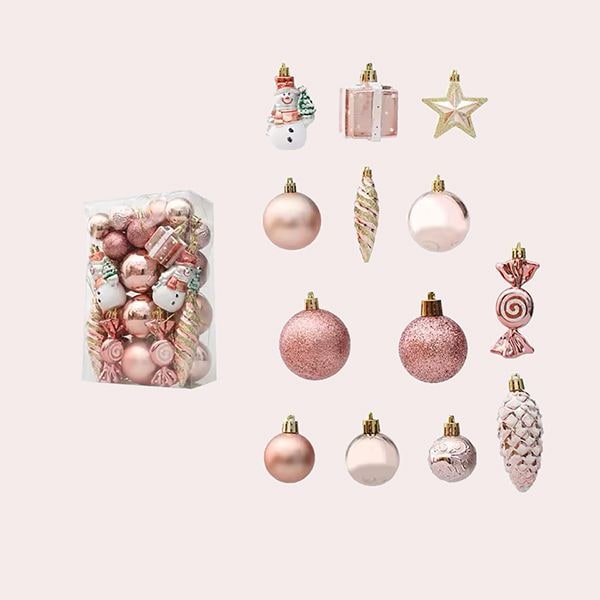 2025 Bolas de Árbol de Navidad Rosas Aliexpress