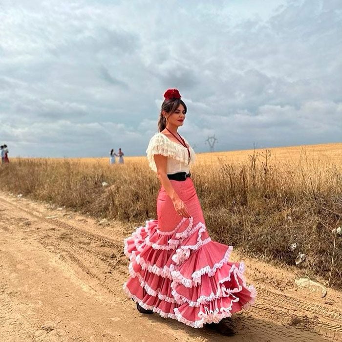María José Suárez en la romería de El Rocío