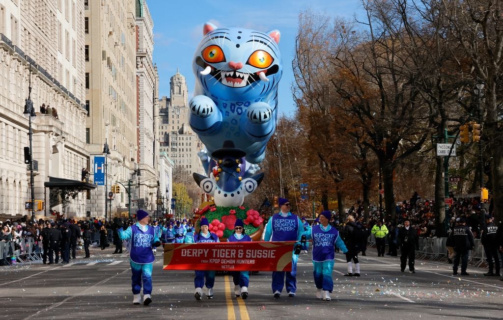 Globo de K-Pop Demon Hunters en el día de Acción de Gracias 