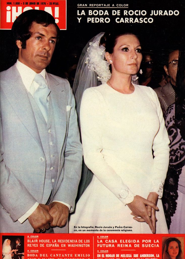 La boda de Rocío Jurado y Pedro Carrasco en 1976