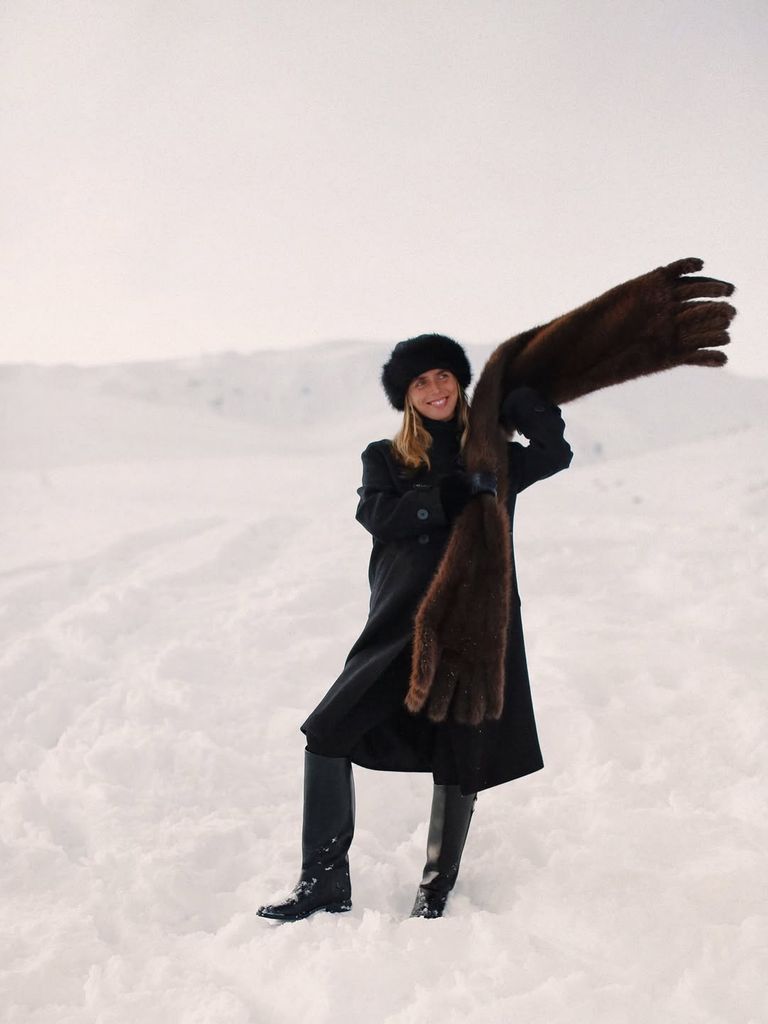 Lucía Bárcena en una escapada familiar a Baqueira.