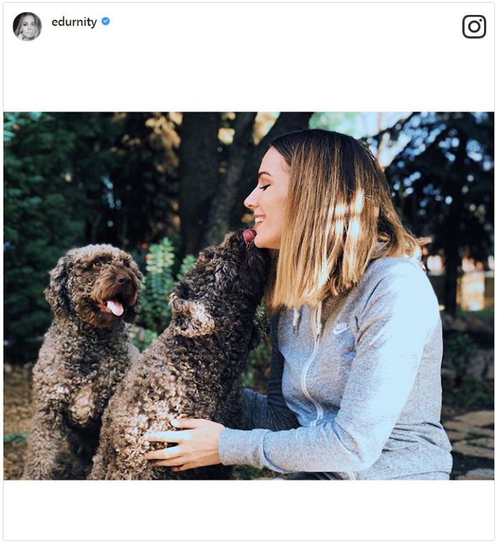 Edurne agradece el cariño que ha recibido tras su operación, ¿quién le está dando más mimos?