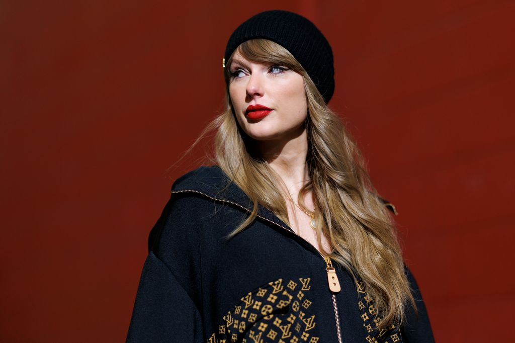 Taylor Swift en el estado apoyando a su novio Travis Kelce en febrero de 2025
