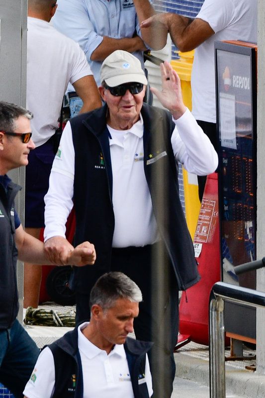 Rey Juan Carlos en las regatas de Sanxenxo