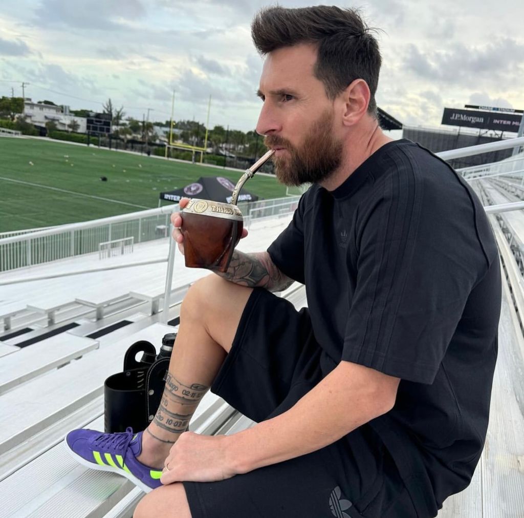El mate es la bebida que Messi toma en cualquier momento