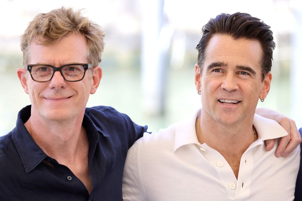 Colin Farrell con Graham Broadbent, en el Festival de Venecia en septiembre de 2022