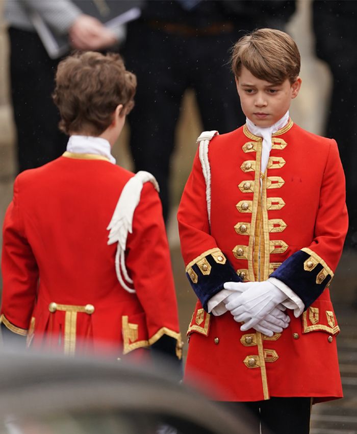 Los príncipes de Gales y sus hijos en la coronacion de Carlos III