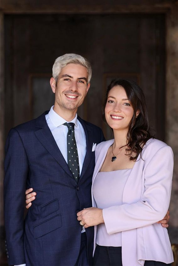 Alejandra de Luxemburgo y su prometido  Nicolas Bagory