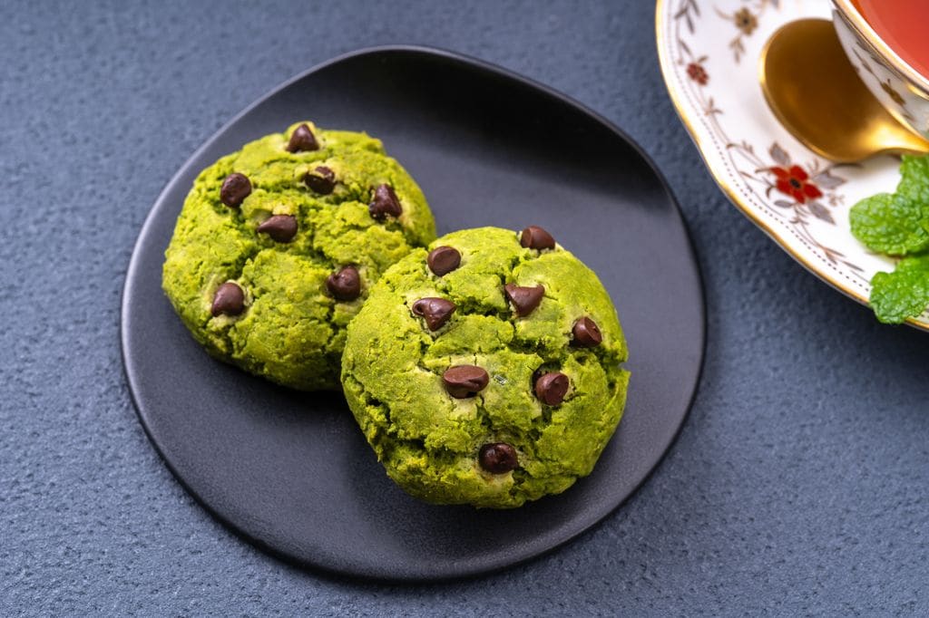 Galletas de té matcha