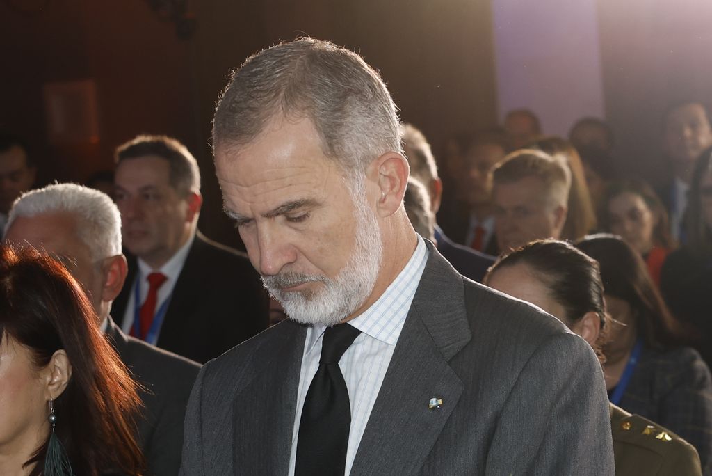 Primer plano del Rey Felipe VI en el encuentro de ciudades iberoamericanas