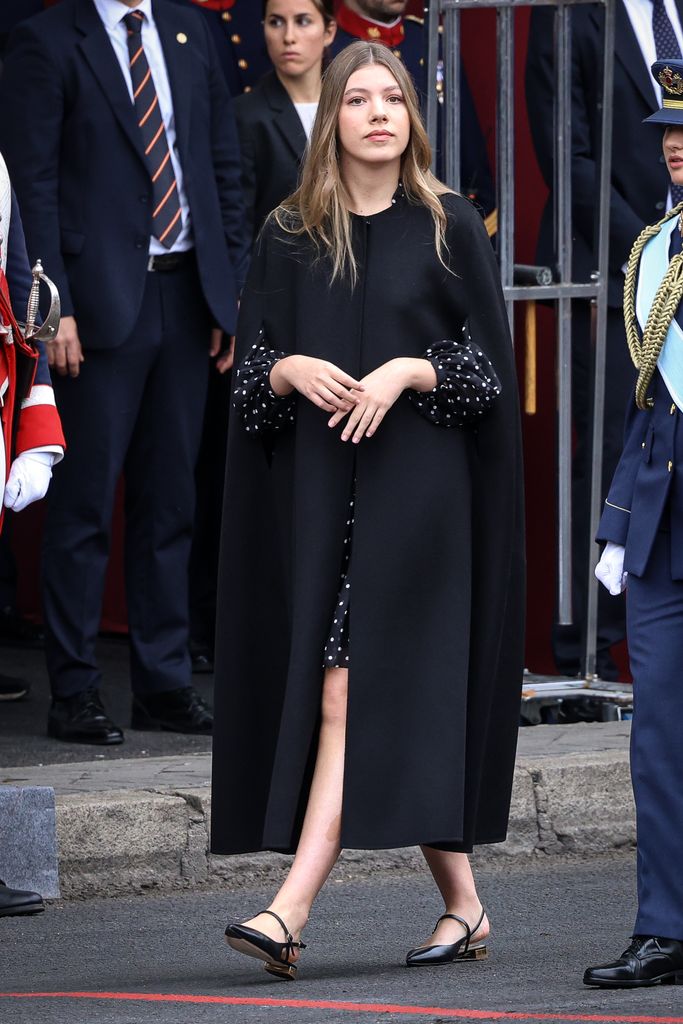 La infanta Sofía en el desfile del 12 de octubre