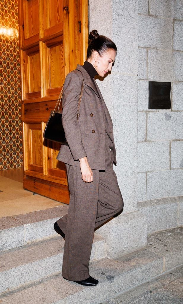 Nieves Álvarez al finalizar la misa