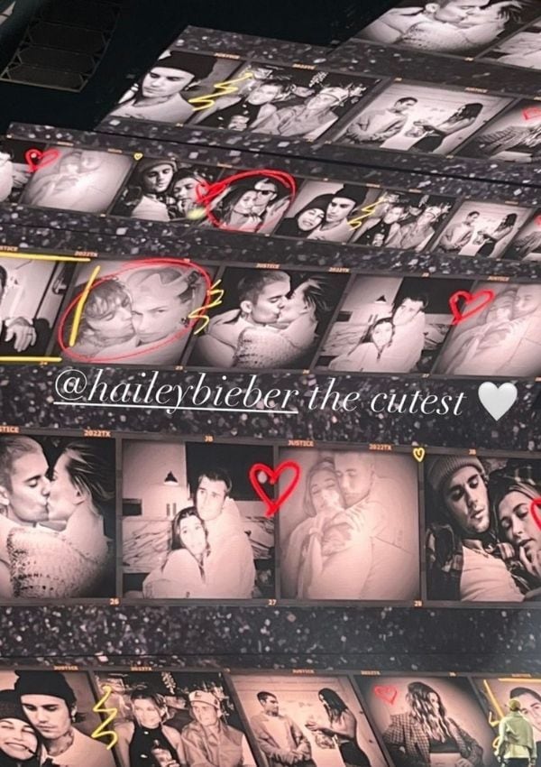 Imágenes de Justin Bieber y Hailey Baldwin en el concierto del cantante
