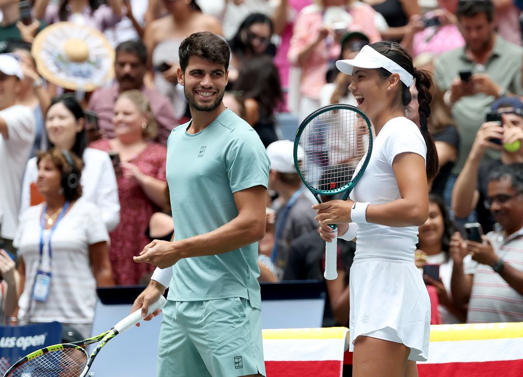 Emma Raducanu y Carlos Alcaraz en el US OPEN 2025, el 19 de agosto de 2025