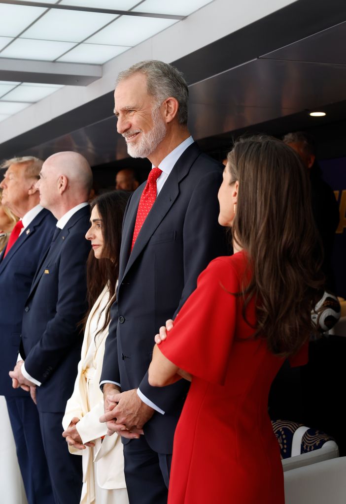 Felipe VI y la reina Letizia en el palco del estadio en la final del Mundial.