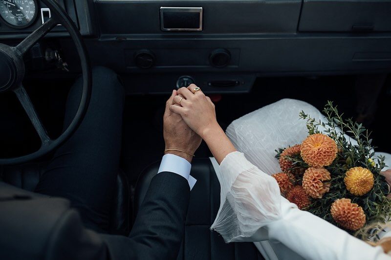 Ramos de novia naranja invierno