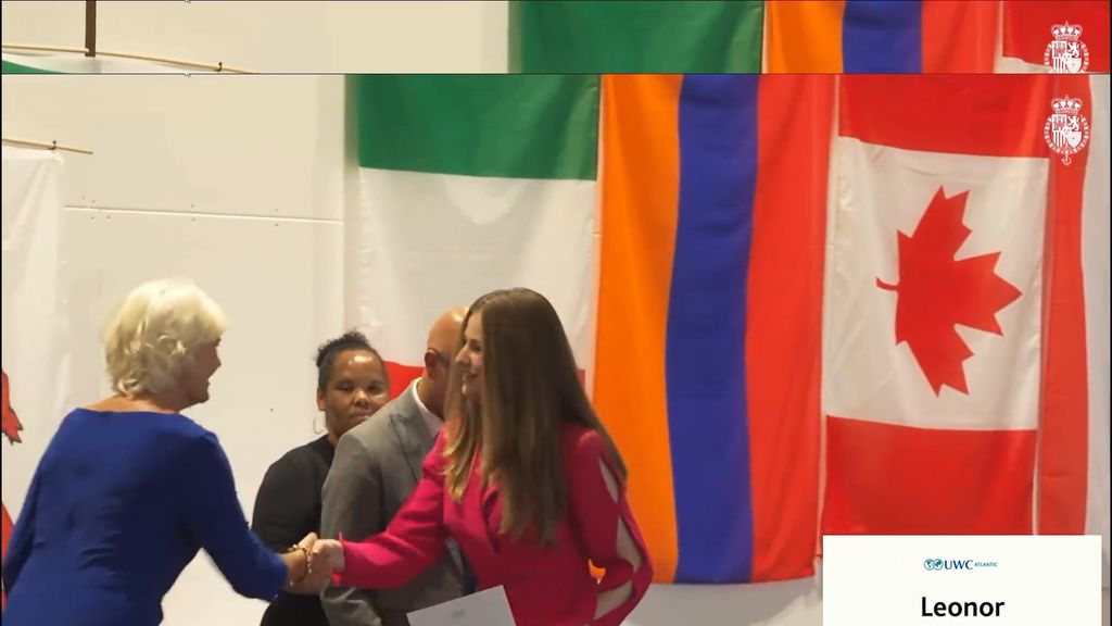 Graduación del Bachillerato Internacional en el UWC de Gales de la princesa Leonor, 20 de mayo de 2023