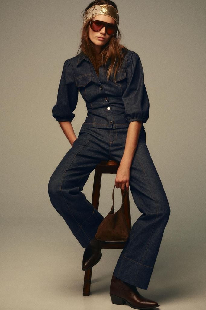 Conjunto camisa entallada Zara 