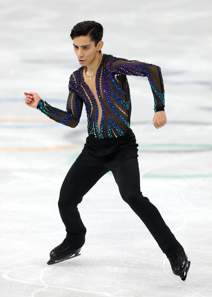 Donovan Carrillo del equipo de México en las Olimpiadas de Invierno. 