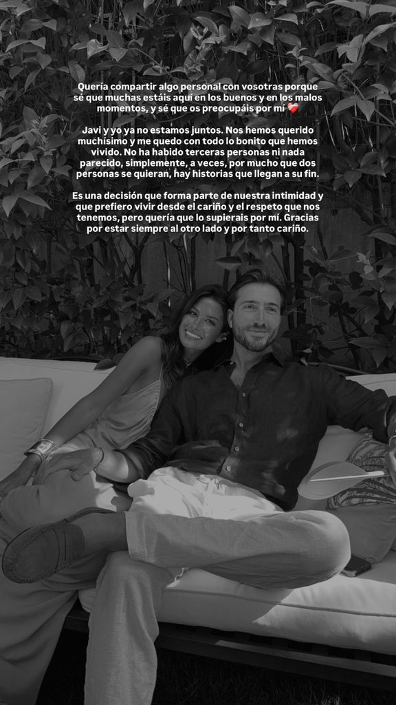 El comunicado con el que María Martín de Pozuelo anuncia su ruptura con Javier Alfonso