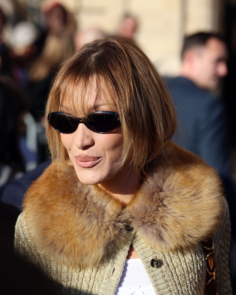 PARIS, FRANCE - MARCH 03: Bella Hadid seen during Day Two of Paris Fashion Week - Womenswear Fall/Winter 2026/2027 on March 03, 2026 in Paris, France.