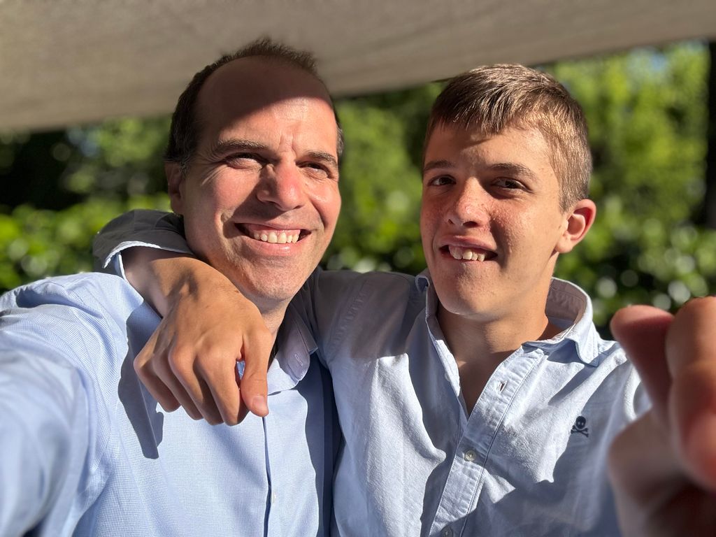 Álvaro Villanueva con su hijo Alvarete