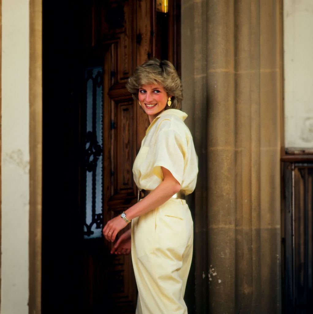 Con 'total look' en Mallorca, en 1987