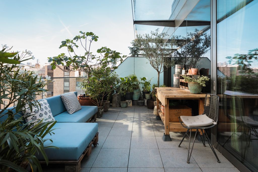 Zona de barbacoa en la terraza