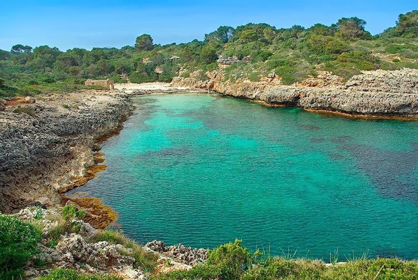 Cala Brafi en Portocolom.