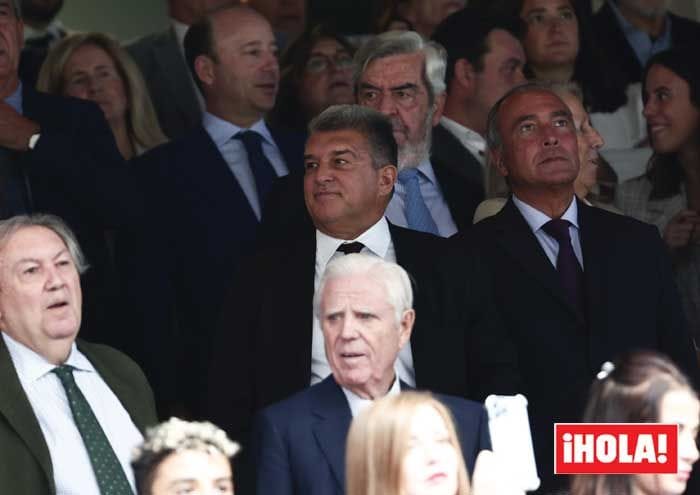 Joan Laporta en el Santiago Bernabéu