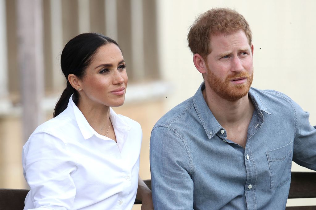 El príncipe Harry y Meghan Markle el 17 de octubre de 2018 en Dubbo, Australia