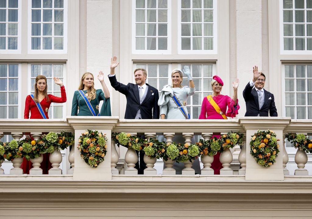 Los reyes Guillermo y Máxima de Holanda con Amalia de Holanda y Alexia de Holanda en el Día del Príncipe el 17 de septiembre de 2024
