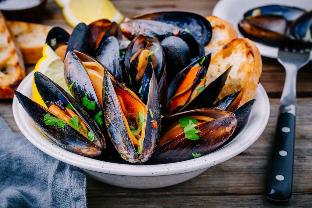 Plato de mejillones