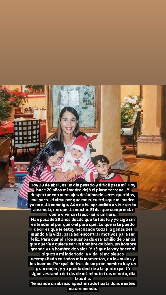 Mariana Levy falleció cuando José Emilio era tan solo un bebé