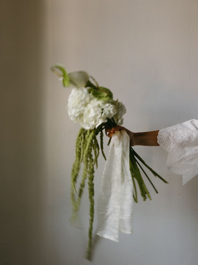 Ramos de novia blancos exóticos amaranthus