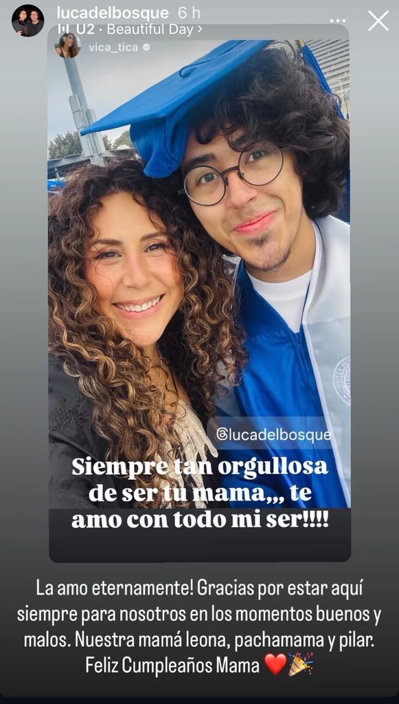 Vica Andrade celebró a la par de su cumpleaños la graduación de su hijo. 
