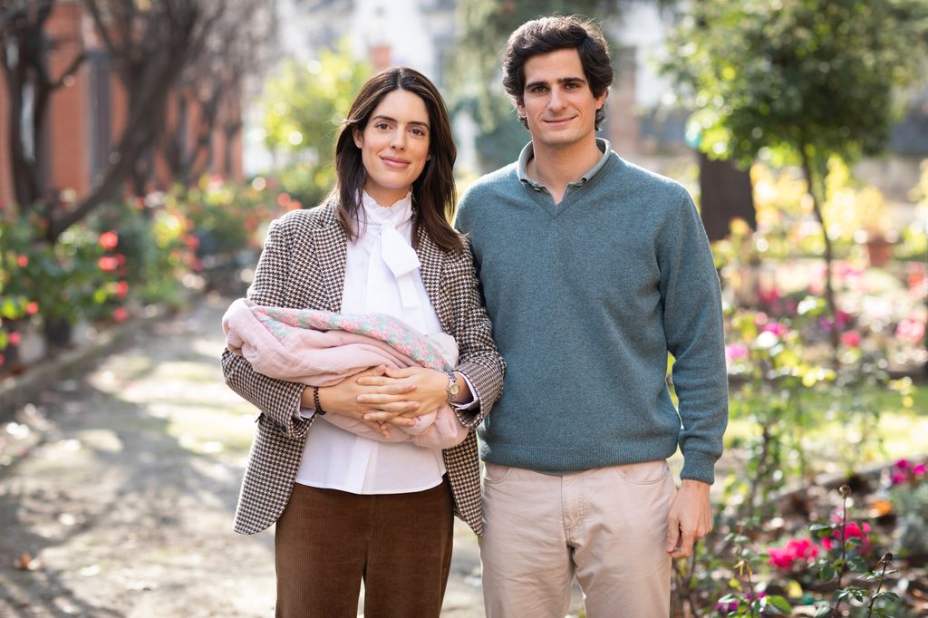 Sofia Palazuelo y Fernando Fitz-James, cuando nació una de sus hijas