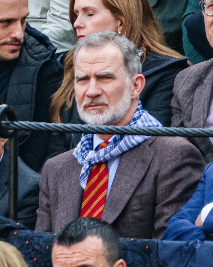 Spanish King Felipe VI attending Corrida por la Dana in Valencia on Wednesday, 19 March 2025.