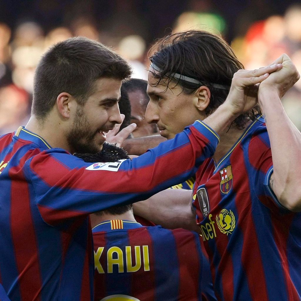 Zlatan Ibrahimovic y Gerard Piqué