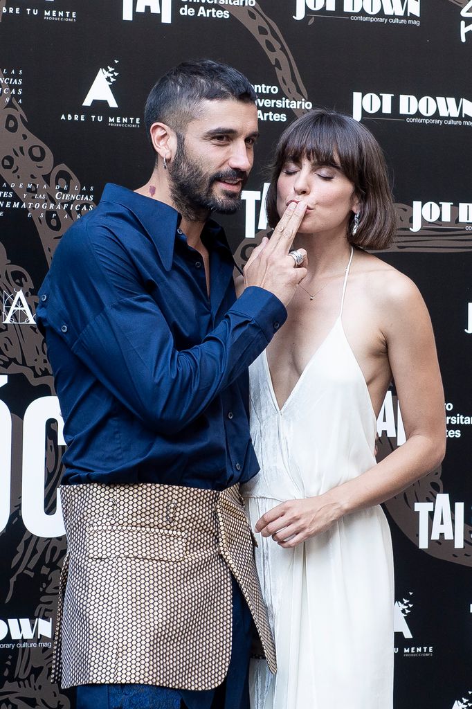 Actor Alex Garcia and actress Veronica Echegui attends to 'Tocate' premiere at Academia de Cine in Madrid, Spain. July 23, 2018.  (Photo by Borja B.Hojas/COOLMedia/NurPhoto via Getty Images)