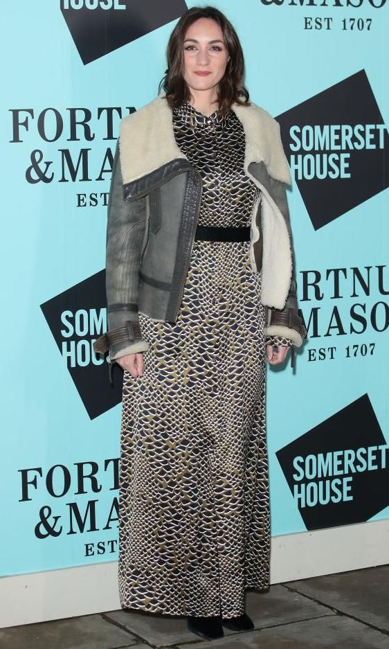 cara horgan con shearling jacket