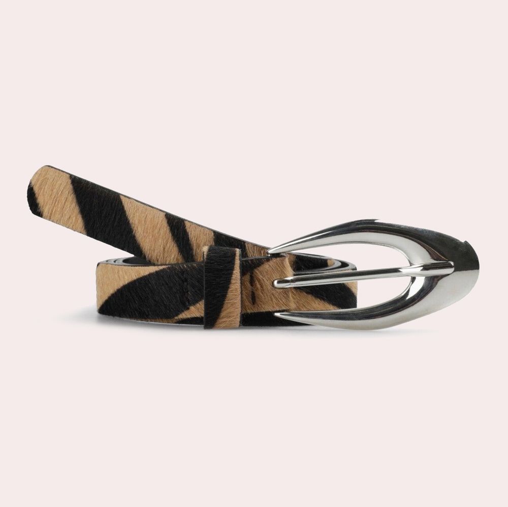Cinturón con hebilla de mujer animal print con diseño fino - Scalpers - Multicolor