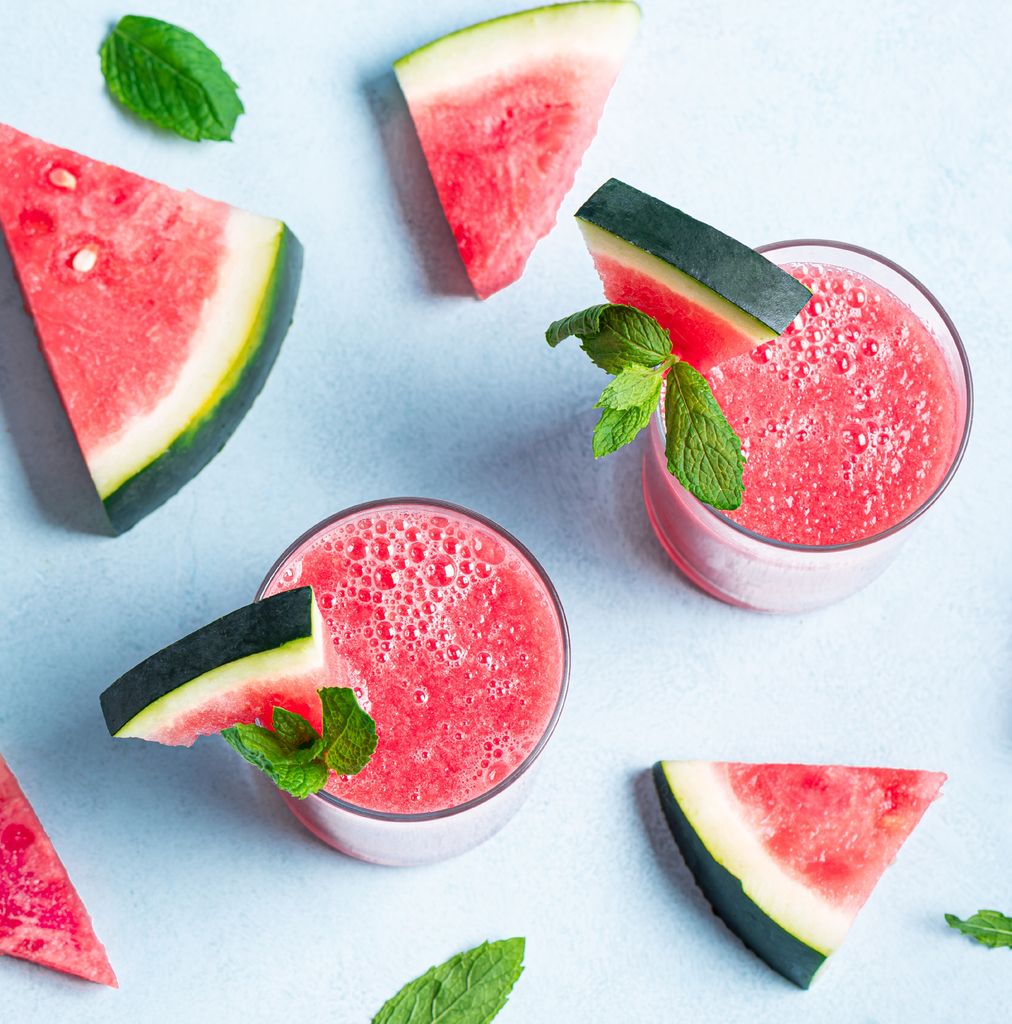 Smoothies de sandía, perfectos para refrescar el paladar.