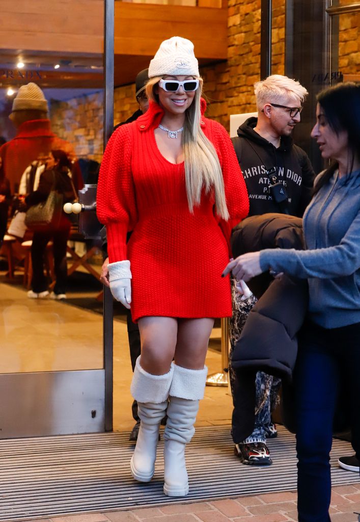 Mariah Carey es vista de compras en Aspen, Colorado