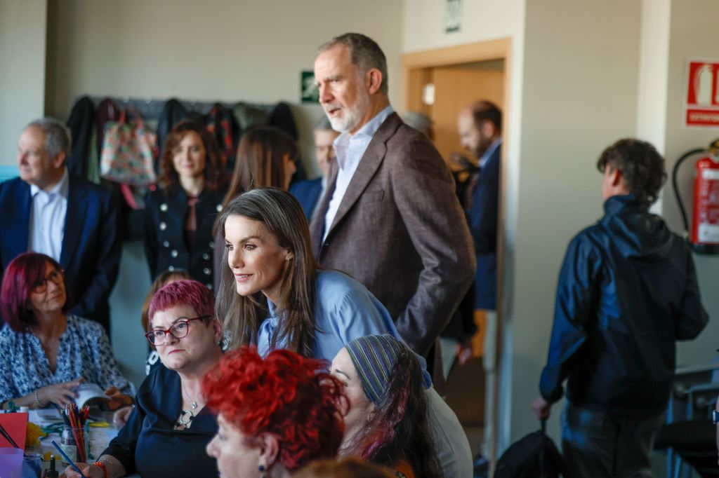 El rey Felipe VI y la reina Letizia, en un acto en la Fundación José María Llanos en Madrid
