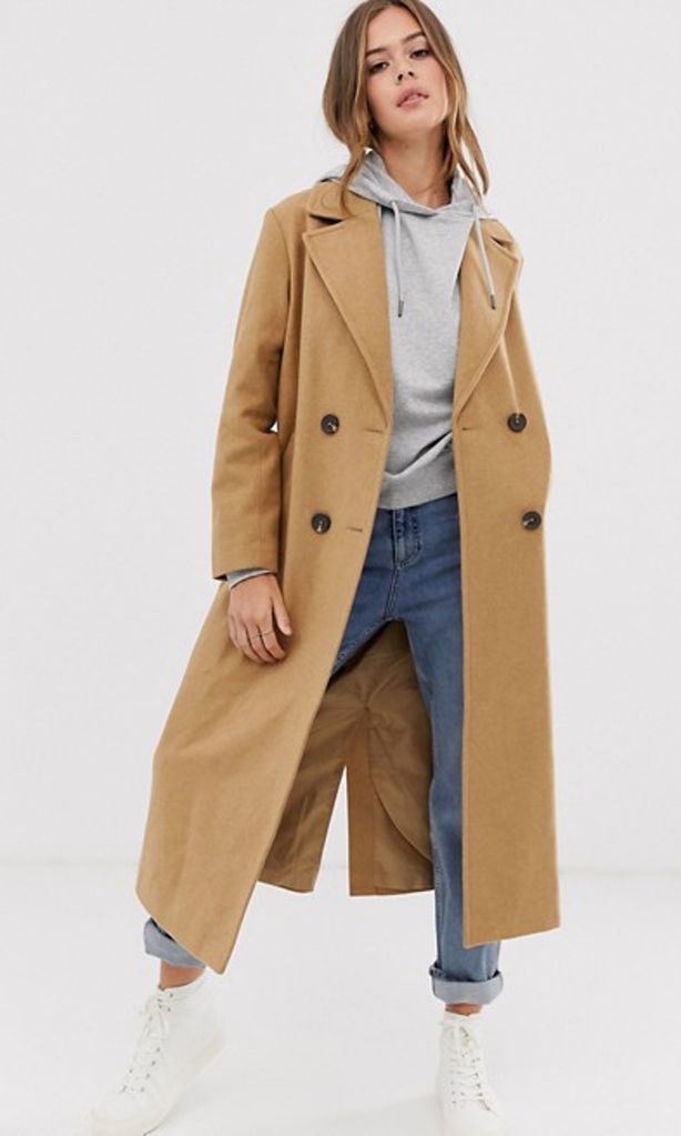 camel coat from new look